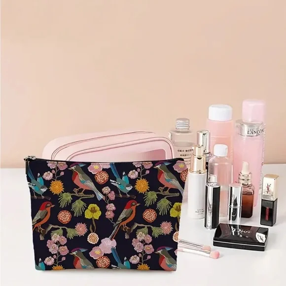 Floral Birds Makeup Bag - Picture 2 of 3